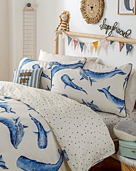Yvonne Ellen Mini Whales Single Duvet Set