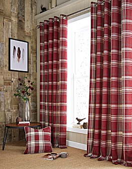 Highland Check Thermal Lined Curtains