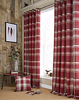 Highland Check Lined Curtains