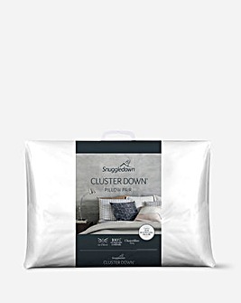 Snuggledown Clusterdown Medium Support Back Sleeper Pillow, 4 Pack