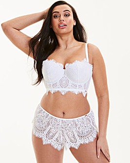 Figleaves Curve Adore White Lace Padded Multiway Bra