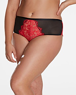 Simply Be Evie Red Strappy Brazilian Brief