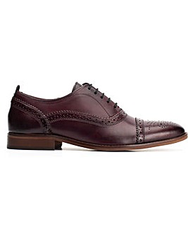 Base London Cast Washed Lace Up Brogue Shoe