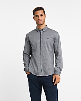 BOSS Long Sleeve Jersey Oxford Shirt