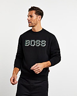 BOSS Black Graphic Logo Crew Sweat