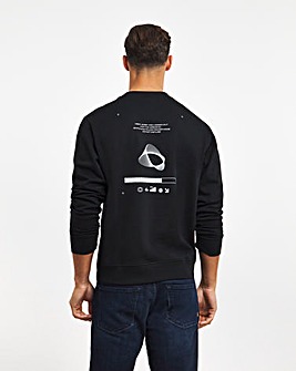 BOSS Black Back Print Crew Sweat