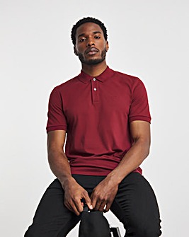 BOSS Dark Red Short Sleeve Jersey Polo