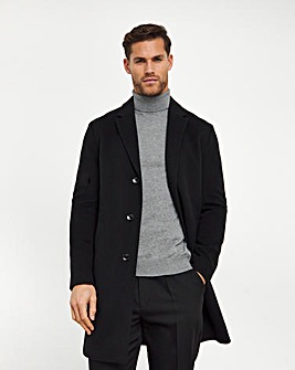 BOSS Black Wool Mix Formal Coat