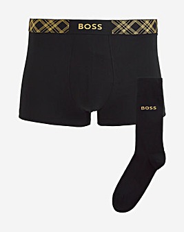 BOSS Black Trunk & Sock Gift Set