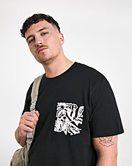 Jack & Jones Fayette Pocket Black T-Shirt