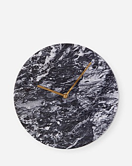 30cm Lamonte Black Marble Clock
