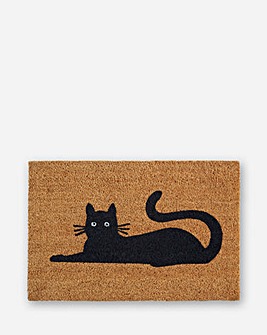 Black Cat Doormat