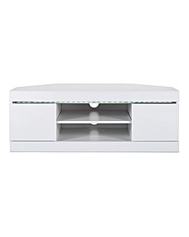 White Tv Stands Units Lounge Furniture Home J D Williams Halo High Gloss Corner Tv Unit