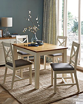 Norfolk Two Tone Oak and Oak Veneer Large Extending Dining Table
