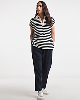 Linen Mix Tapered Trouser