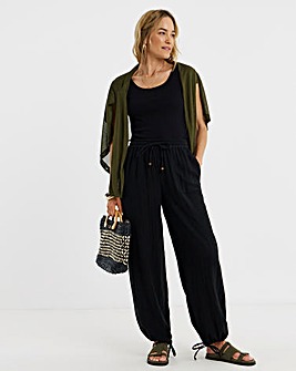 Cotton Cheesecloth Balloon Trousers