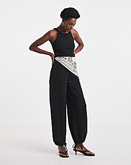 Cotton Cheesecloth Balloon Trousers