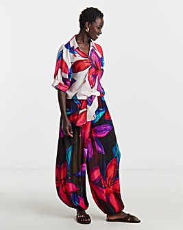 Viscose Crinkle Balloon Trouser