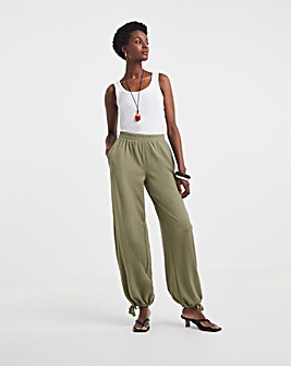 Textured Jersey Balloon Trousers