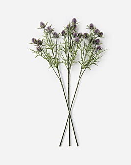 Pack of 3 Thistle Lilac Spray