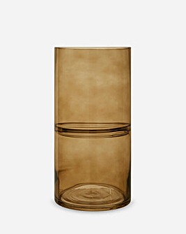 Optik Tall Smoked Glass Vase