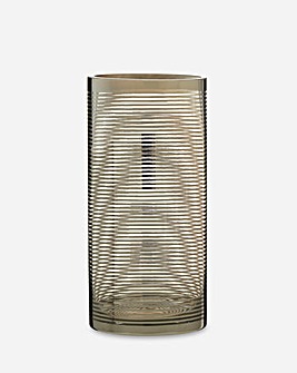 Cylinder Nickel Stripe Small Glass Vase