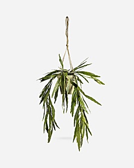 Hanging Faux Rhipsalis with Rustic Pot