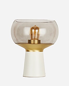 Smoked Glass Table Lamp