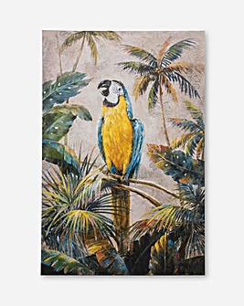 Rain Forest Parrot Art Canvas