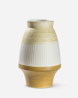 Luna Vase White/Natural Medium