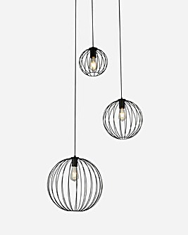 Wire Clustered Pendant Light