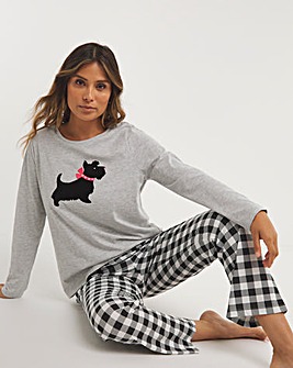 Pretty Secrets Value Christmas Scotty Dog Pyjama Set