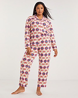 Simply Be Supersoft Button Through Pyjama Set