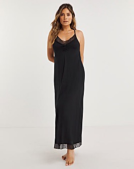 Luxury Soft Built-In Support Lace Maxi Nightie