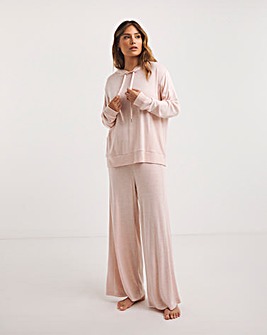 Pretty Secrets Supersoft Hoodie And Wide Leg Lounge Set
