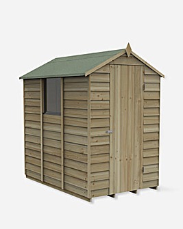 Forest Overlap Pressure Treated 6ft x 4ft Apex Shed