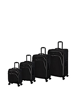 IT Luggage Trinary 8 Wheel Soft 4 Piece Suitcase Set