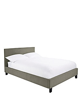 Hayden Velvet Bed Frame with Quilted Mattress