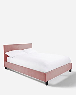 Hayden Velvet Bed Frame with Quilted Mattress