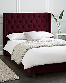 Allegra Winged Fabric Bed Frame