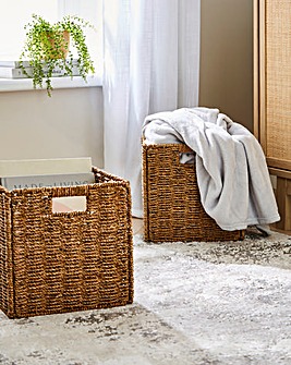 Set of 2 Woven Storage Baskets