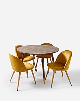 Vivian 4 Seater Dining Table with 4 Klara Chairs