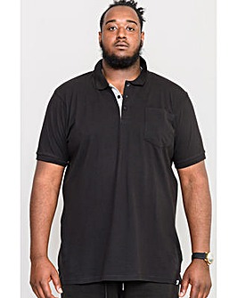 D555 Grant Black Pique Polo Shirt