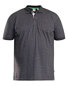 D555 Grant Charcoal Pique Polo Shirt