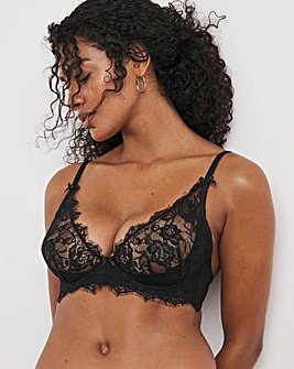 Figleaves Pulse Lace Balcony Bra Lime
