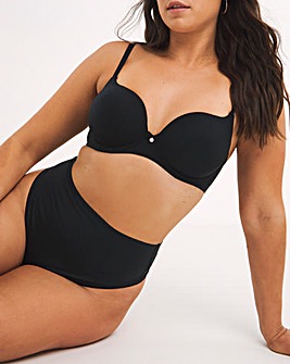 Figleaves Smoothing High Waisted Thong - Black