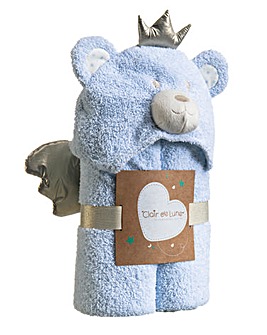 Clair De Lune Little Bear Hooded Blanket - Blue