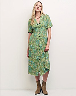 Nobody's Child Daisy Smudge Print Midi Dress