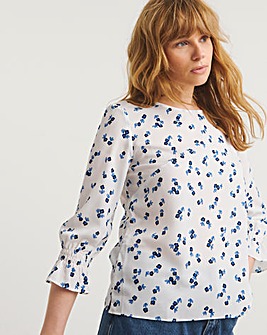 French Connection Betsy Crepe 3/4 Sleeve Top