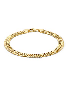 9ct Gold Woven Curb Bracelet